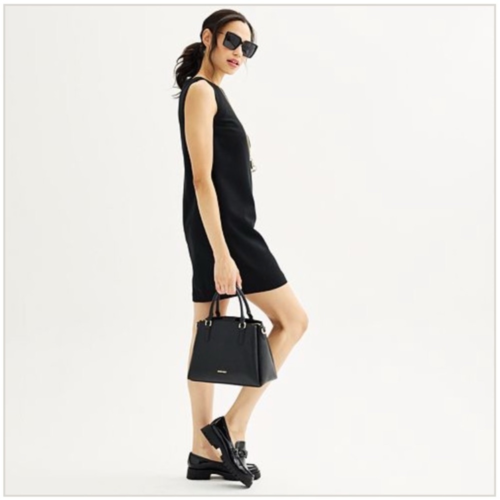 Nine West Charcoal Tailored Lined Shift Dress. Size Medium